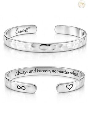 316L Surgical Stainless Steel Cuff Bracelet Engraved Adjustable
